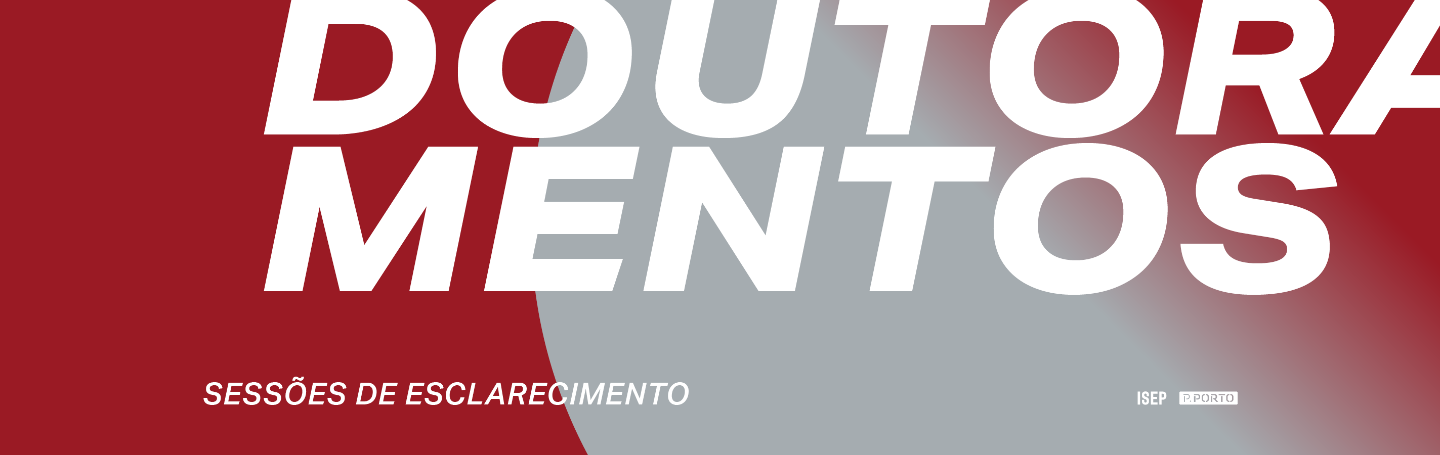 Sessões de Esclarecimento Cursos de Doutoramento ISEP