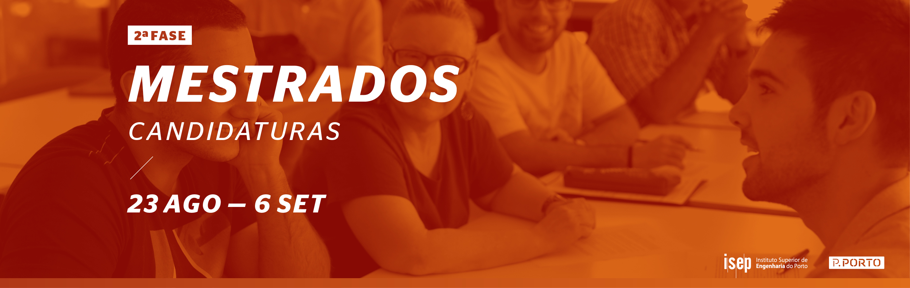 2.ª fase: Candidaturas aos cursos de Mestrado