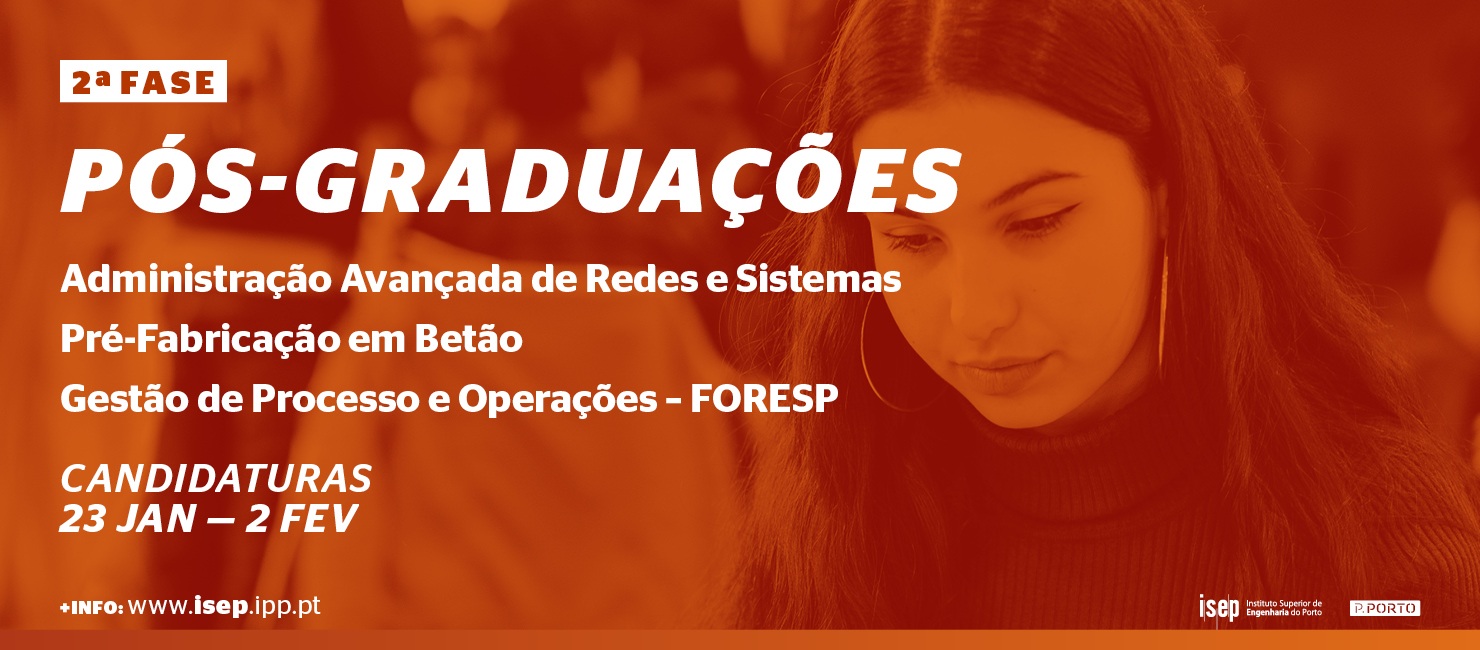Candidaturas 1.ª Fase: Cursos de Pós-Graduação