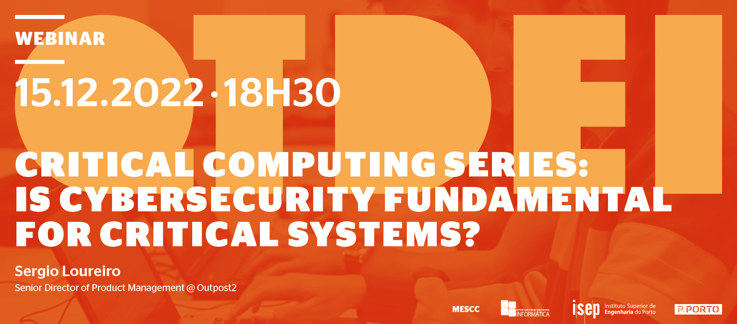 QTDEI: Webinar Engenharia de Sistemas Computacionais Críticos