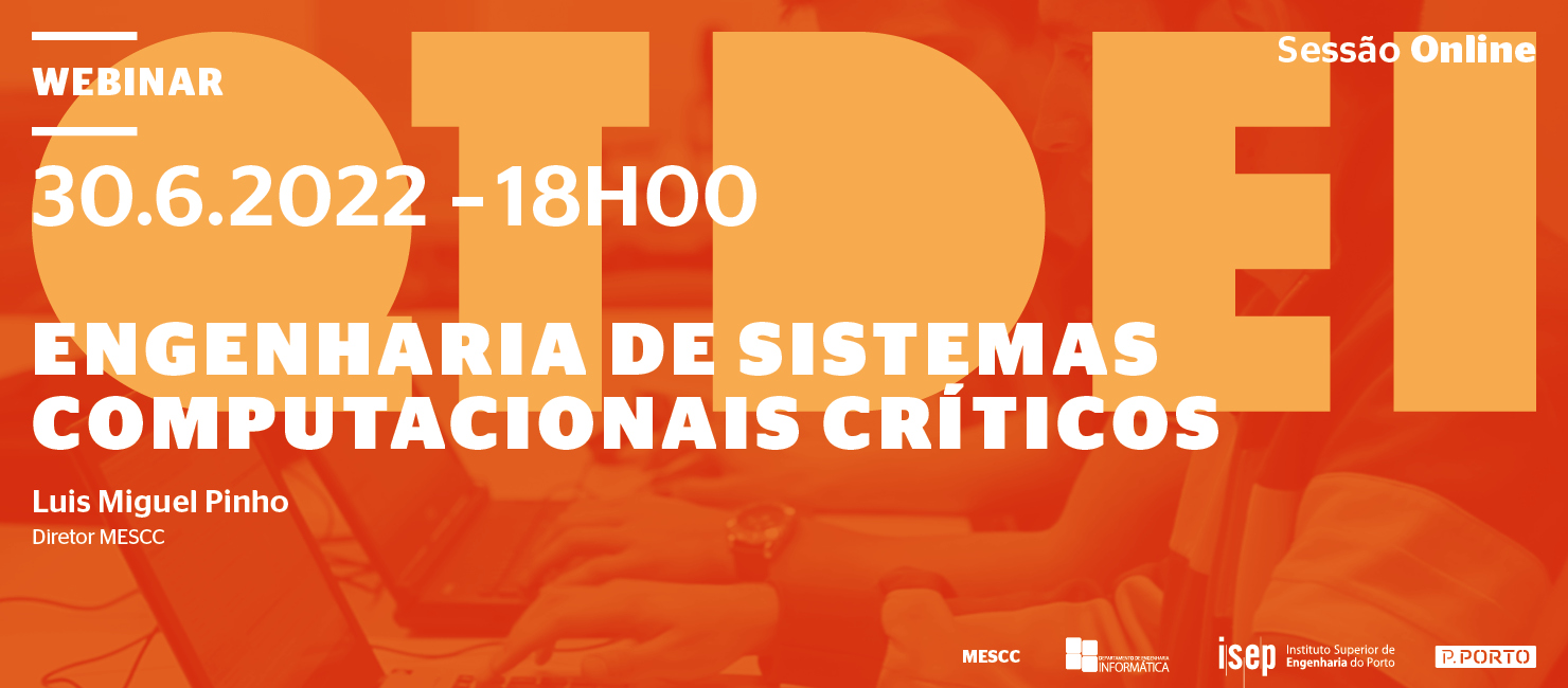 QTDEI - Webinar Engenharia de Sistemas Computacionais Críticos