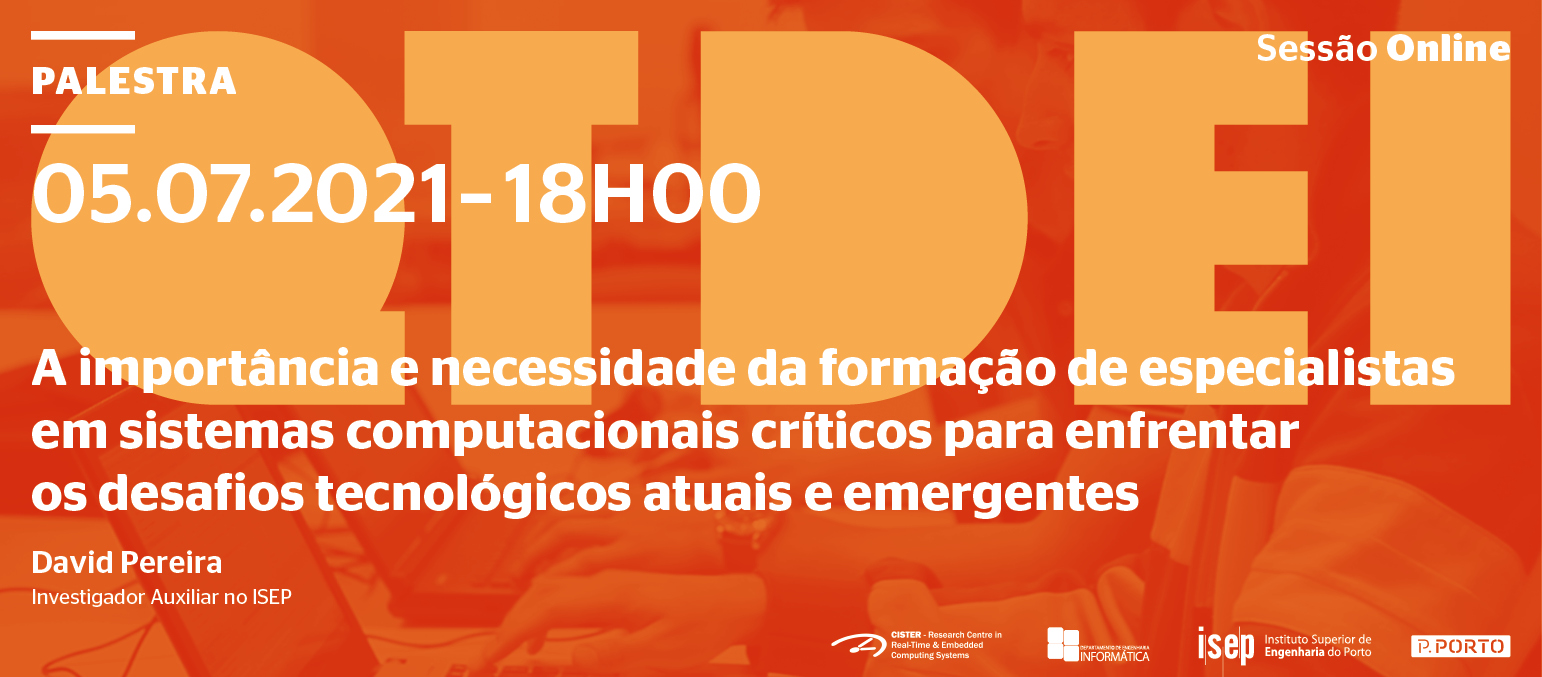 Palestra: A importância e necessidade da formação de especialistas em sistemas computacionais críticos 